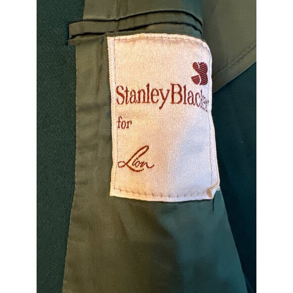 Green Wool Mens Blazer By Stanley Blacker For Lion - Picture 4 of 5